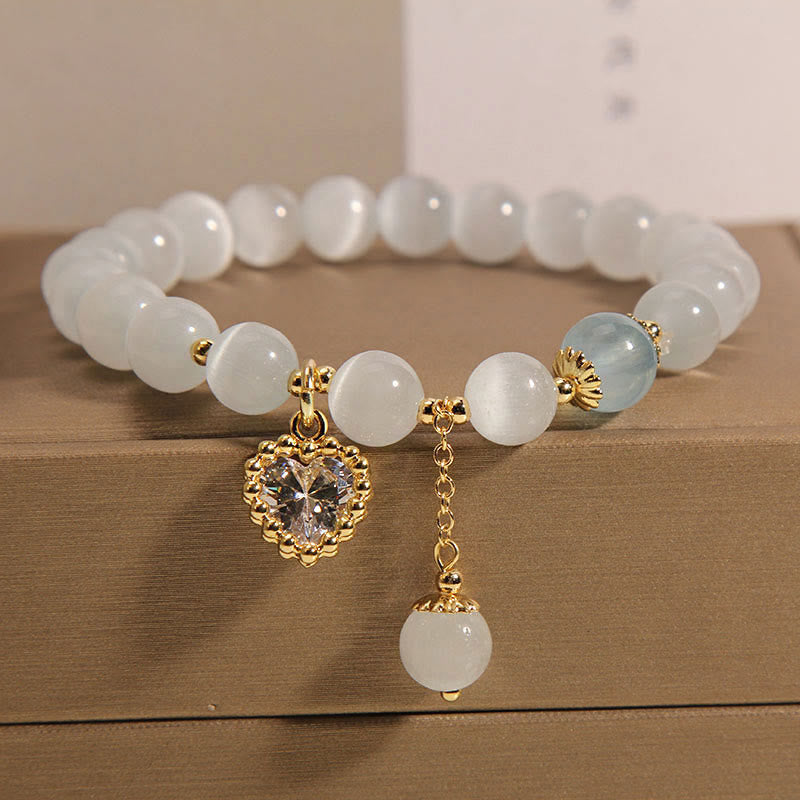 8mm Cat's Eye Spiritual Bracelet for Peace & Love