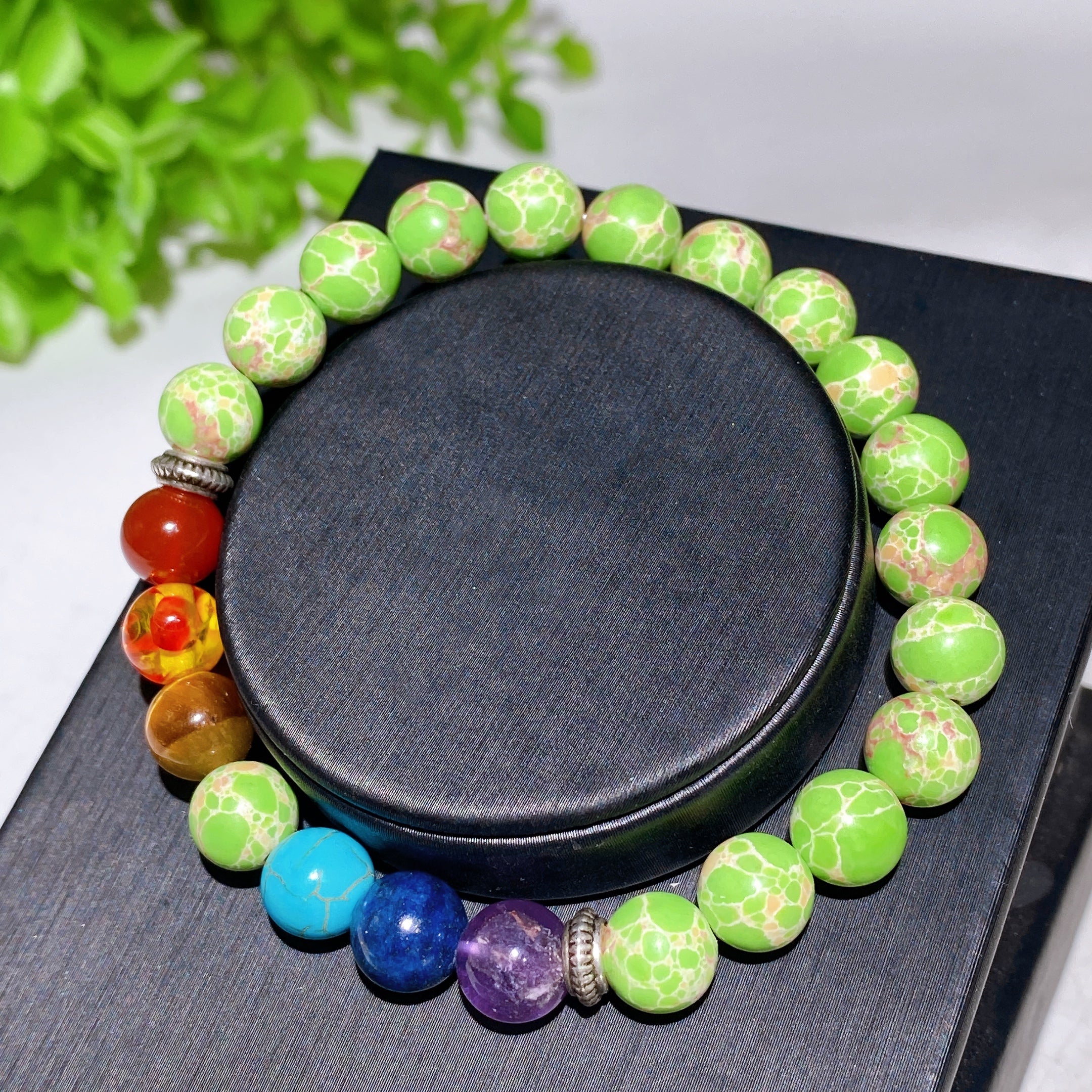 8mm Chakra Crystal Healing Bracelet for Energy Balance
