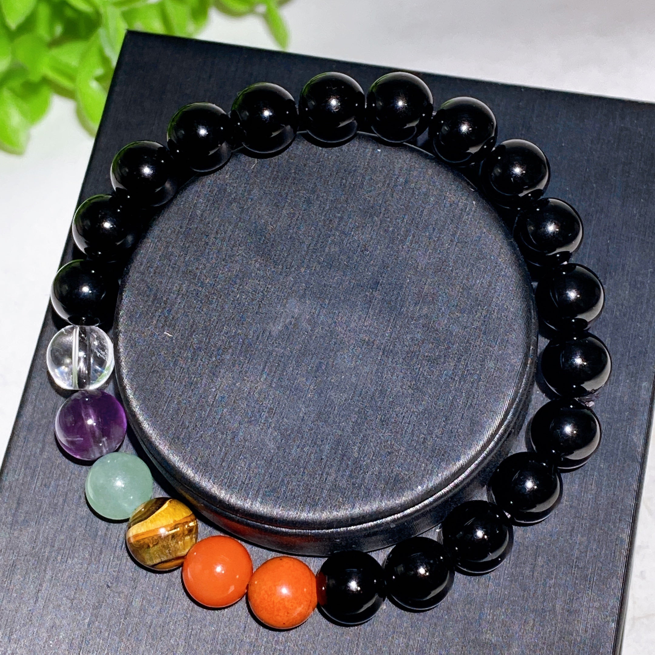 8mm Chakra Crystal Healing Bracelet for Energy Balance
