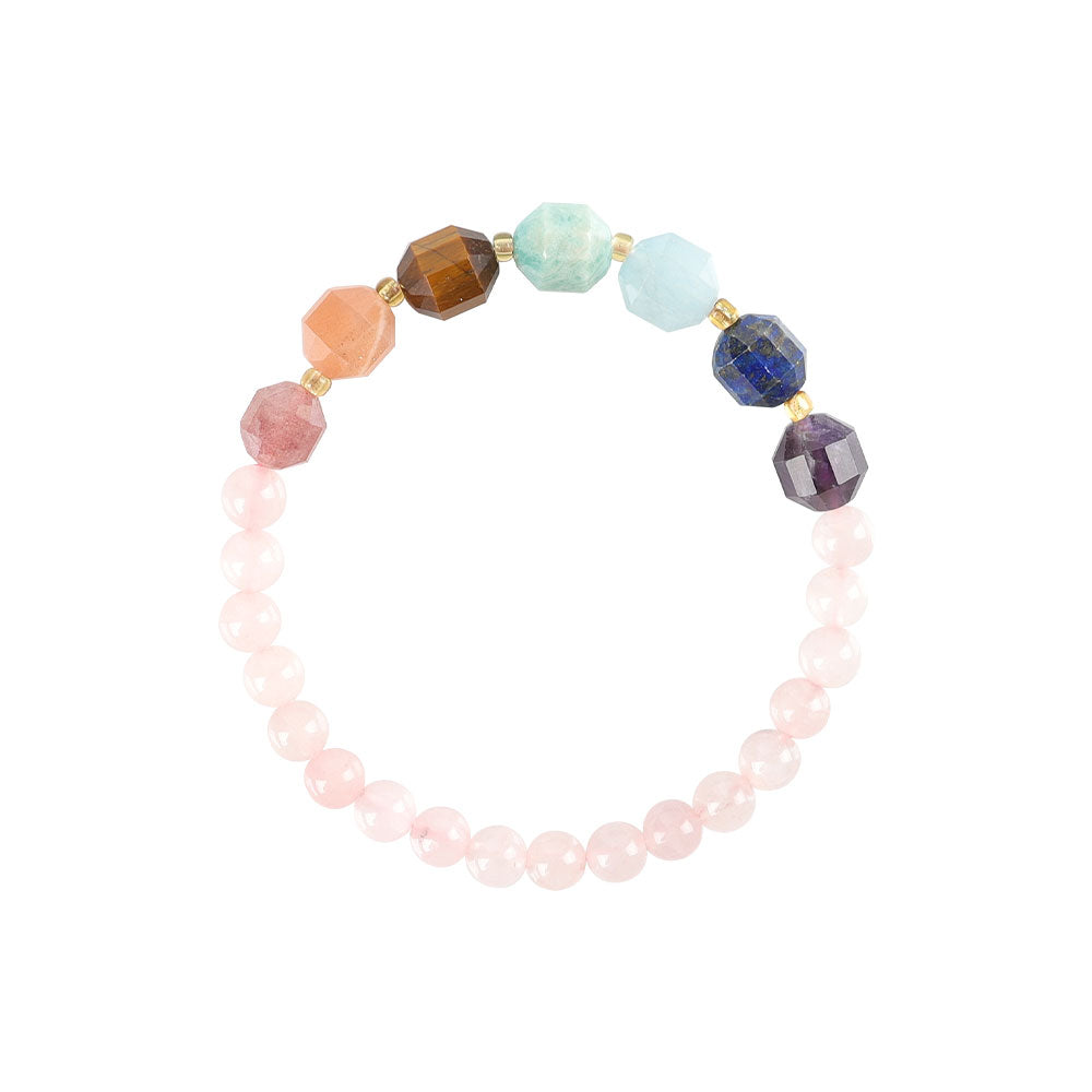 8mm Chakra Healing Bracelet with Crystal Stones
