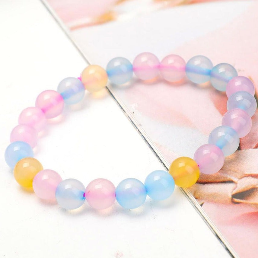 8mm Chalcedony Spiritual Bracelet for Healing & Protection
