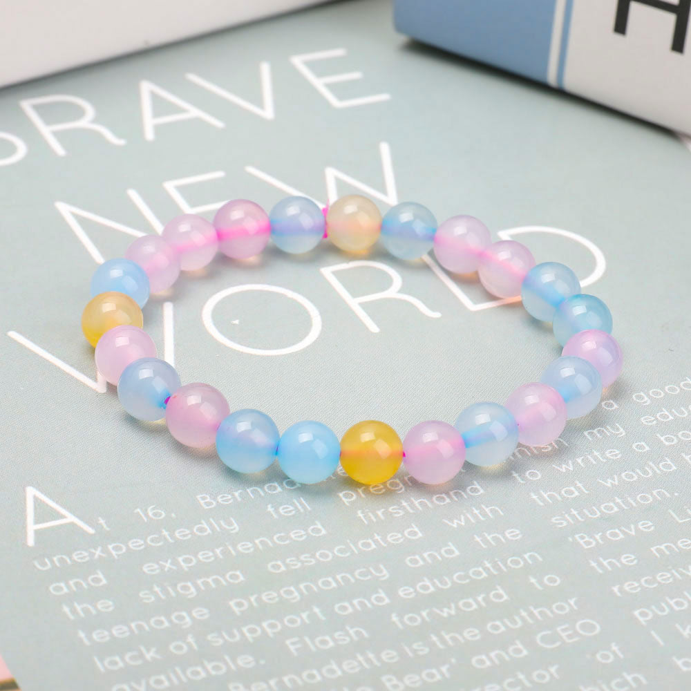 8mm Chalcedony Spiritual Bracelet for Healing & Protection