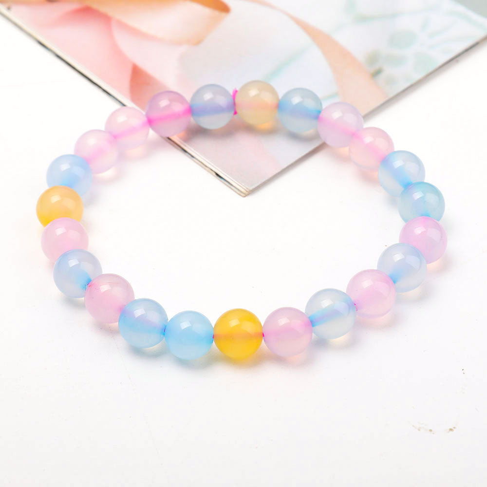 8mm Chalcedony Spiritual Bracelet for Healing & Protection