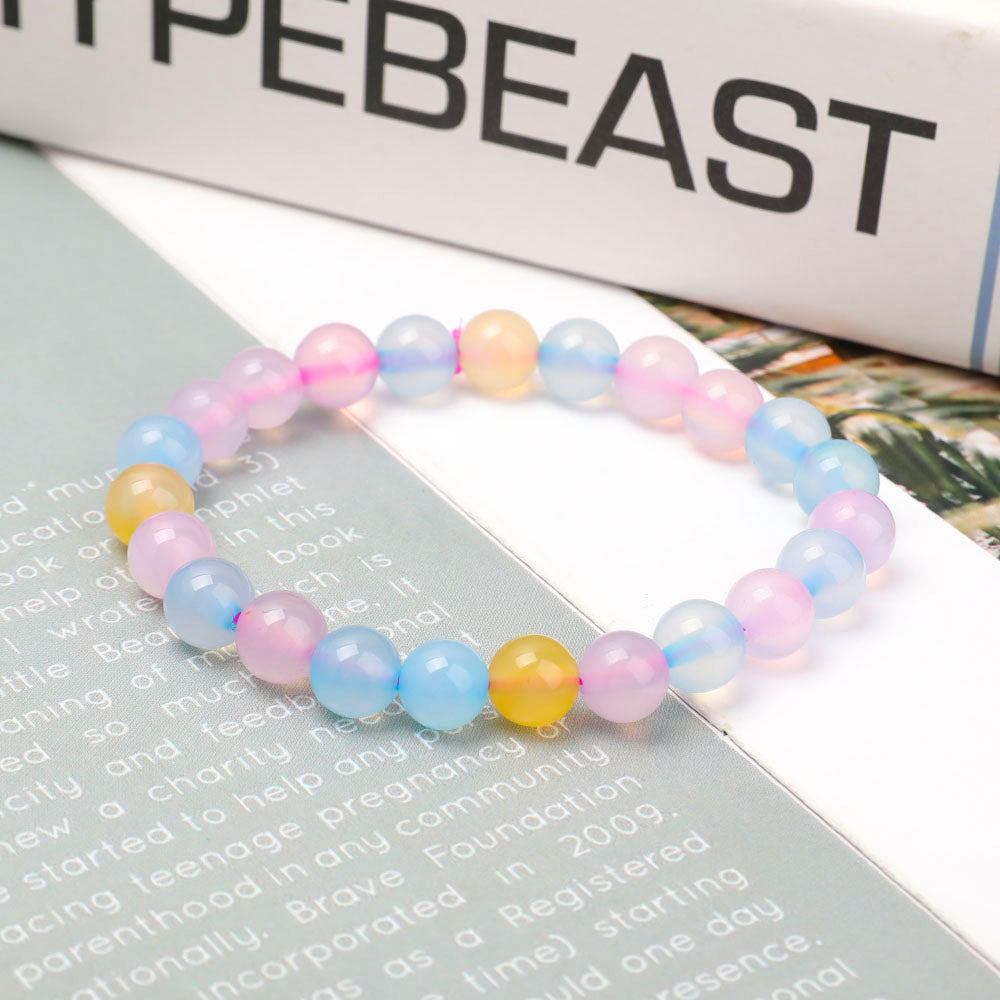8mm Chalcedony Spiritual Bracelet for Healing & Protection