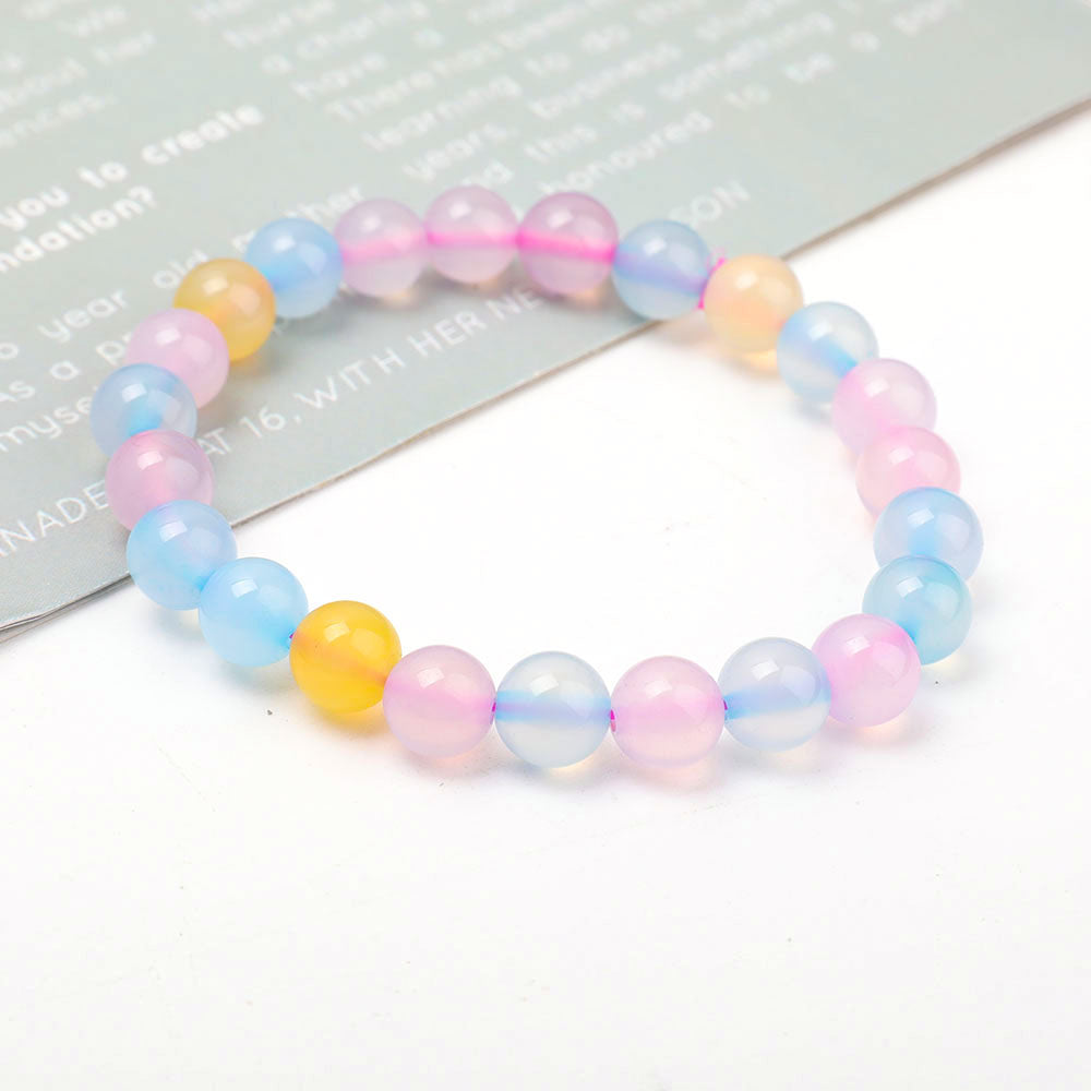 8mm Chalcedony Spiritual Bracelet for Healing & Protection