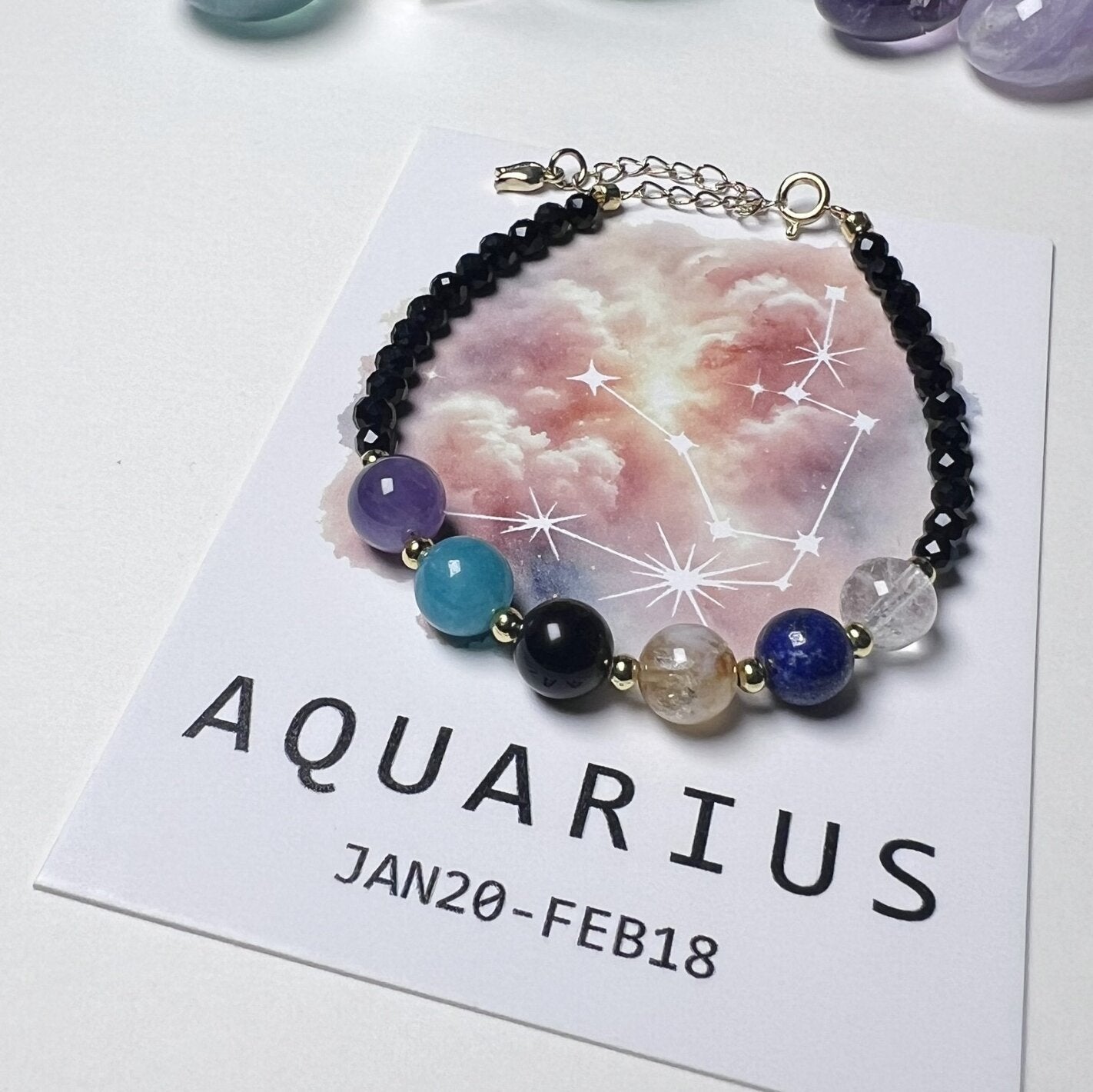 8mm Chinese Zodiac Constellation Crystal Healing Bracelet