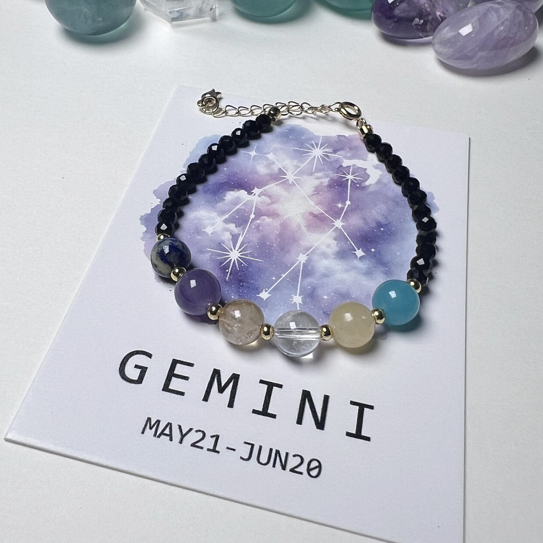 8mm Chinese Zodiac Constellation Crystal Healing Bracelet