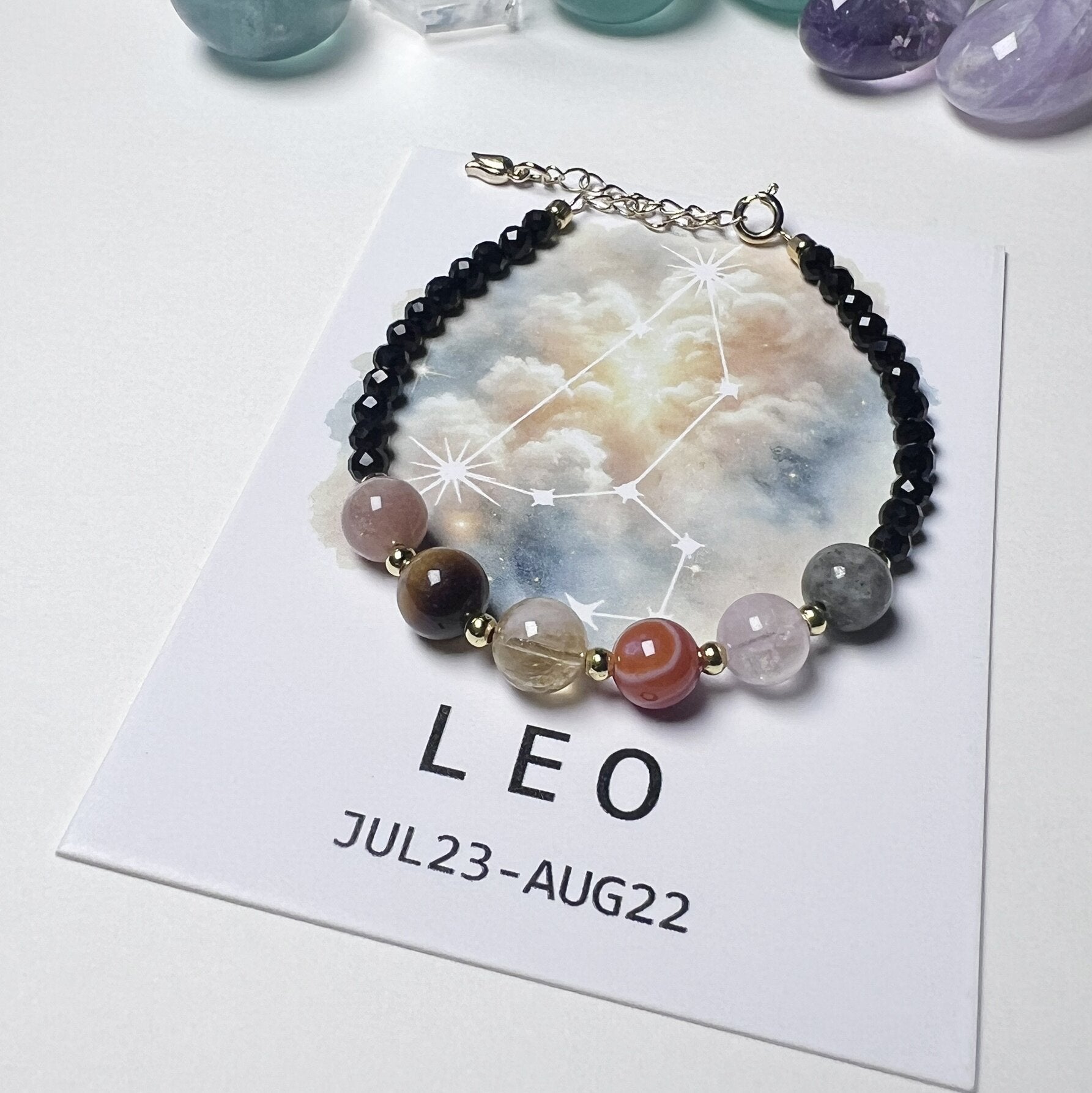 8mm Chinese Zodiac Constellation Crystal Healing Bracelet