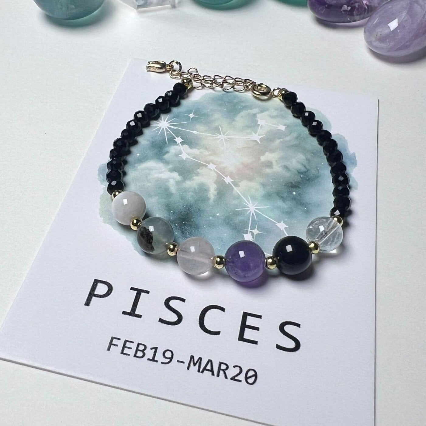 8mm Chinese Zodiac Constellation Crystal Healing Bracelet