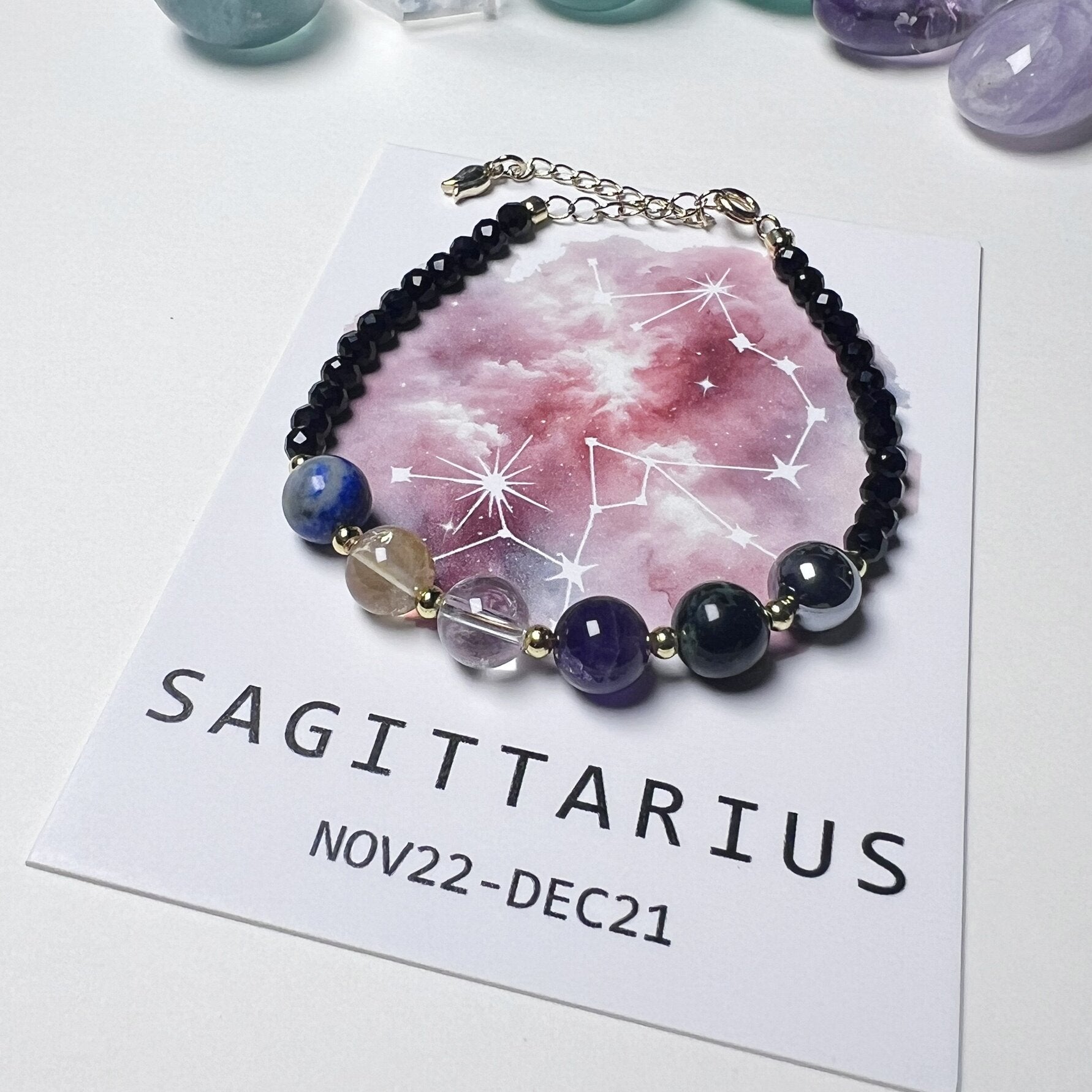 8mm Chinese Zodiac Constellation Crystal Healing Bracelet