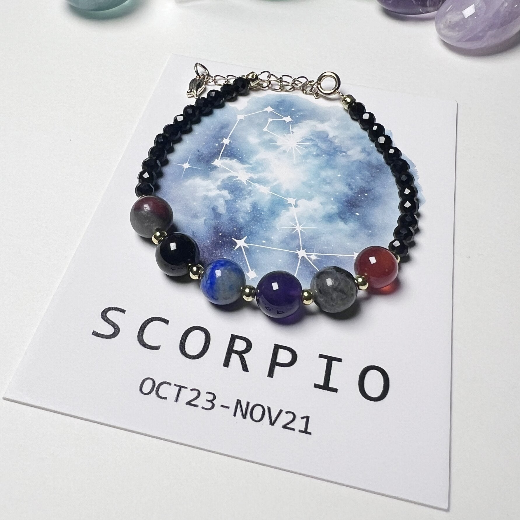 8mm Chinese Zodiac Constellation Crystal Healing Bracelet