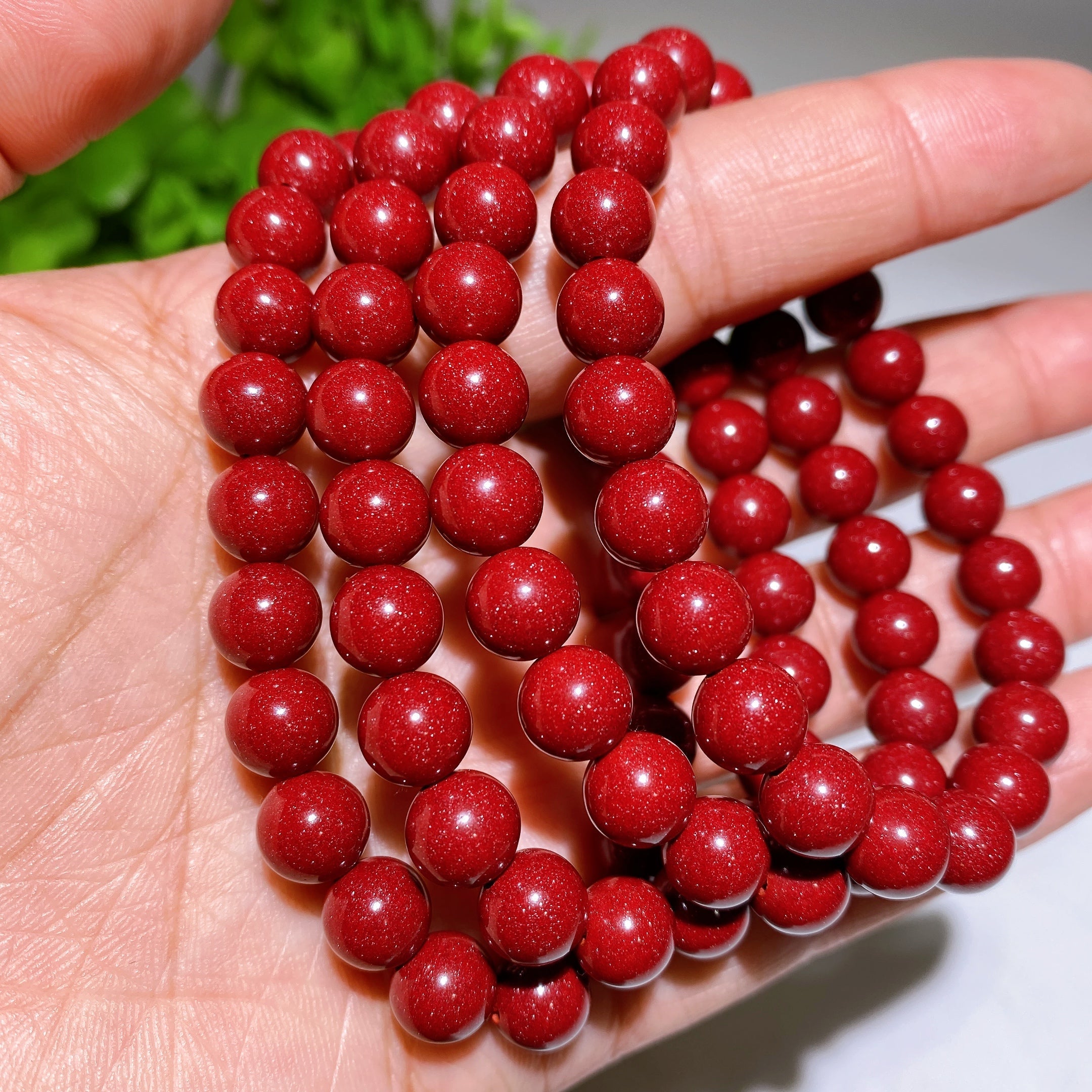 8mm Cinnabar Healing Bracelet for Energy & Protection