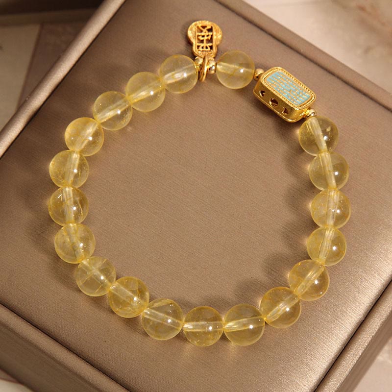 8mm Citrine Generosity Bracelet for Spiritual Growth