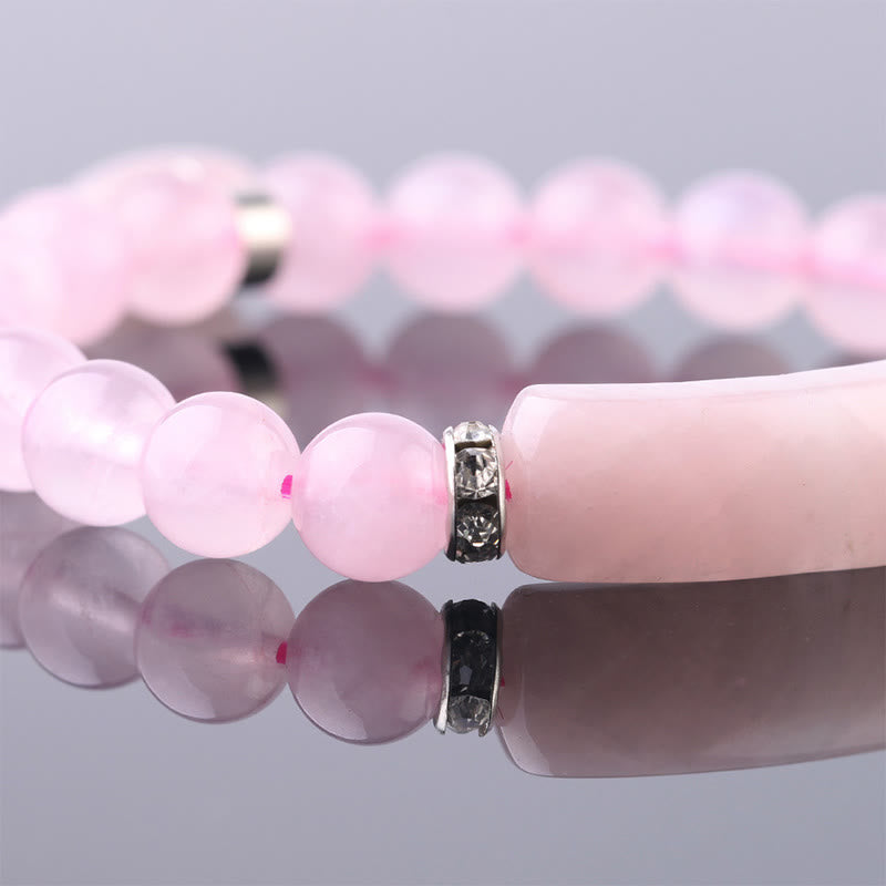 8mm Clear Quartz Love Heart Healing Bracelet for Balance