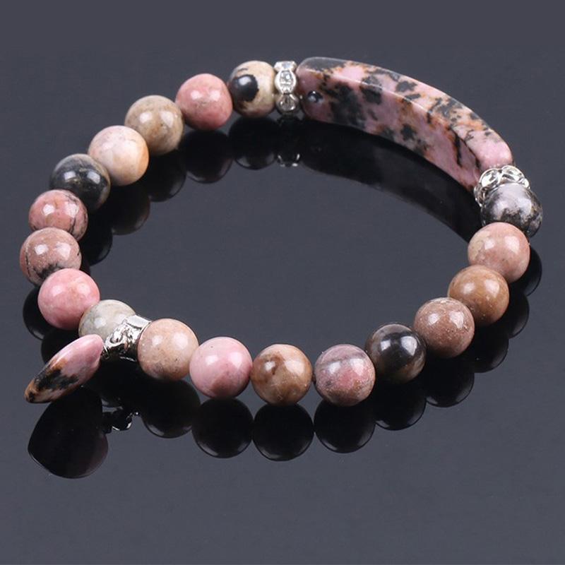 8mm Clear Quartz Love Heart Healing Bracelet for Balance