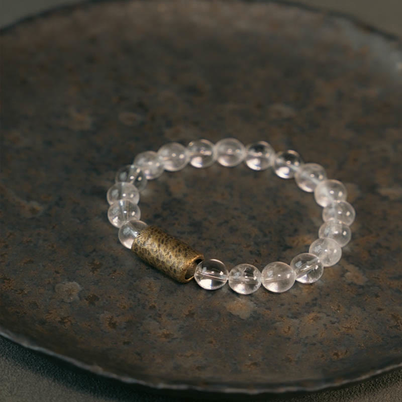 8mm Clear Quartz Protection Bracelet for Mental Clarity