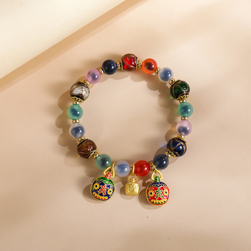 8mm Colorful Candy Agate Strength Bracelet