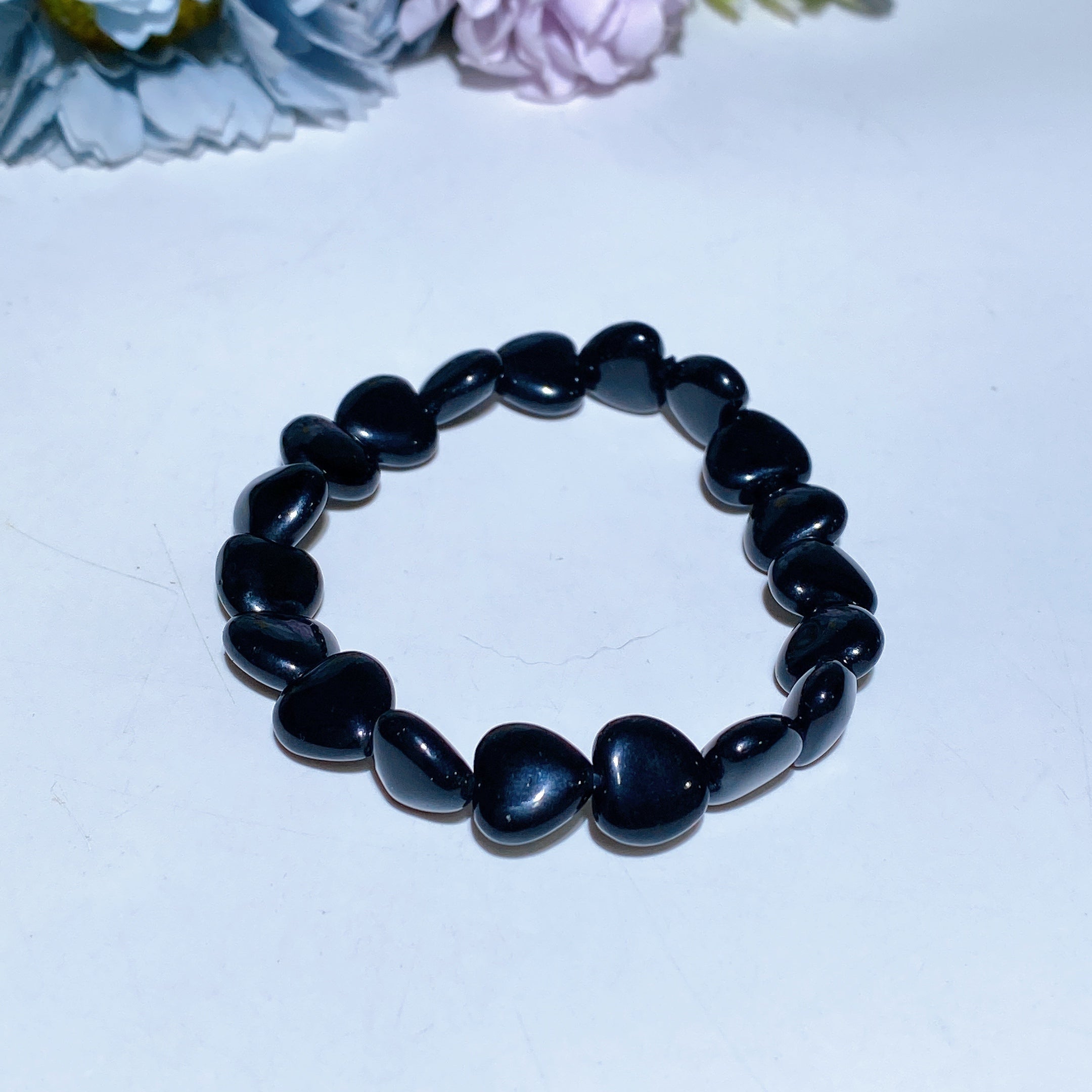 8mm Crystal Heart Bracelet for Emotional Healing & Love