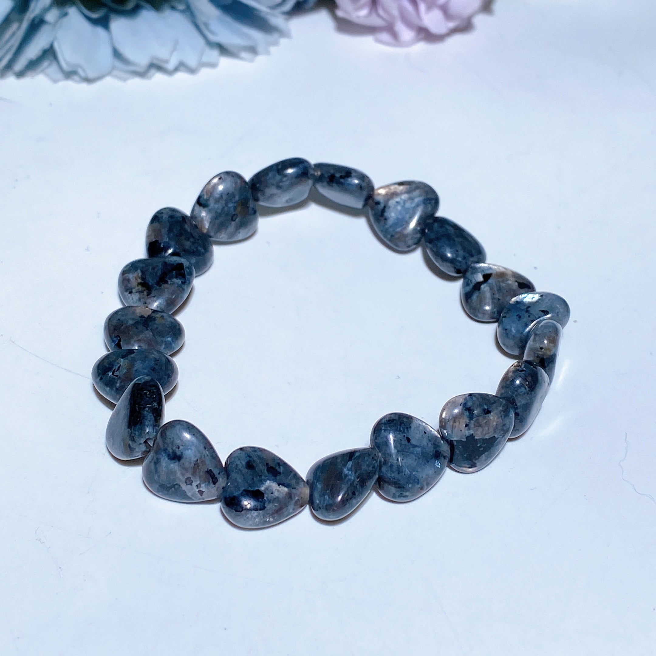 8mm Crystal Heart Bracelet for Emotional Healing & Love