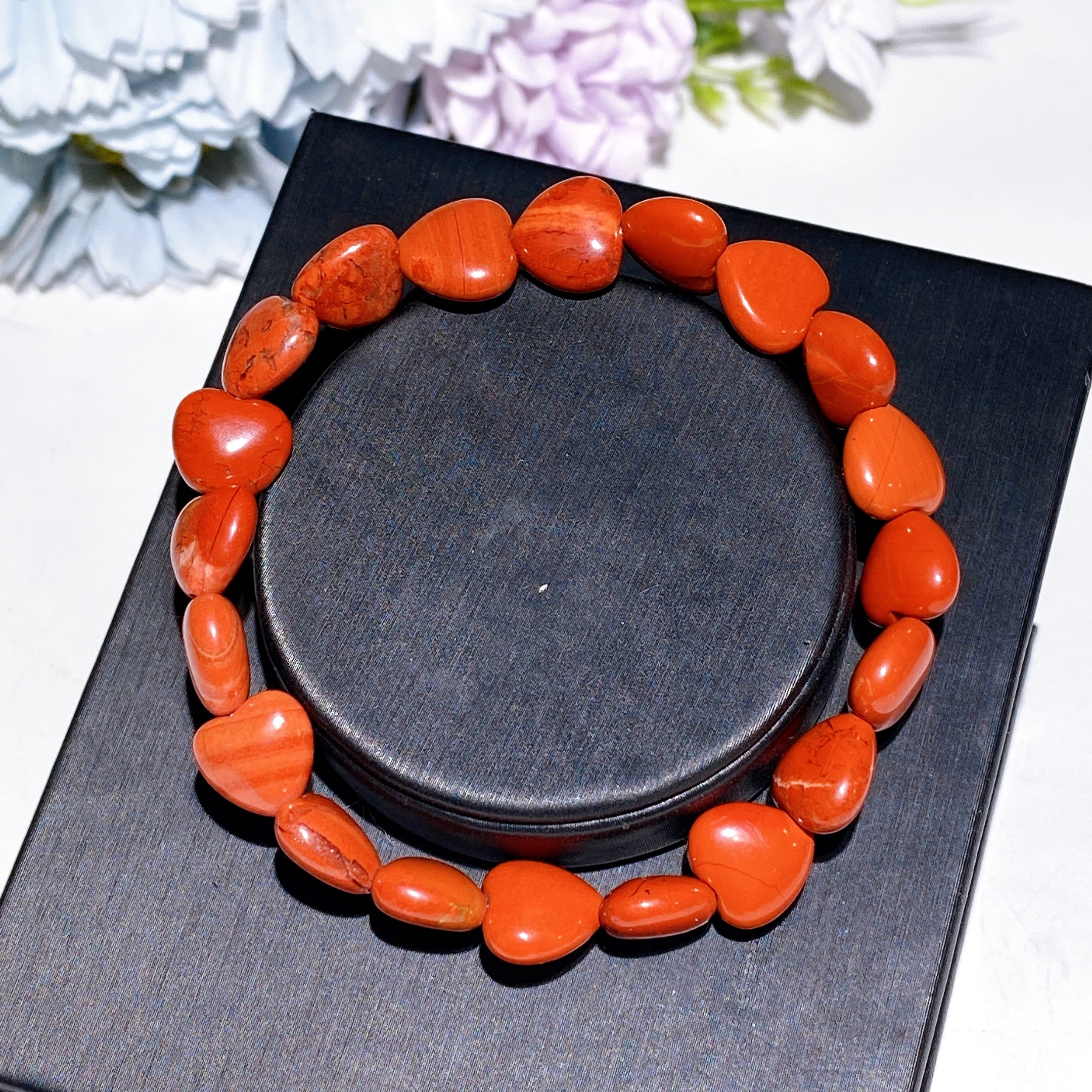 8mm Crystal Heart Bracelet for Emotional Healing & Love