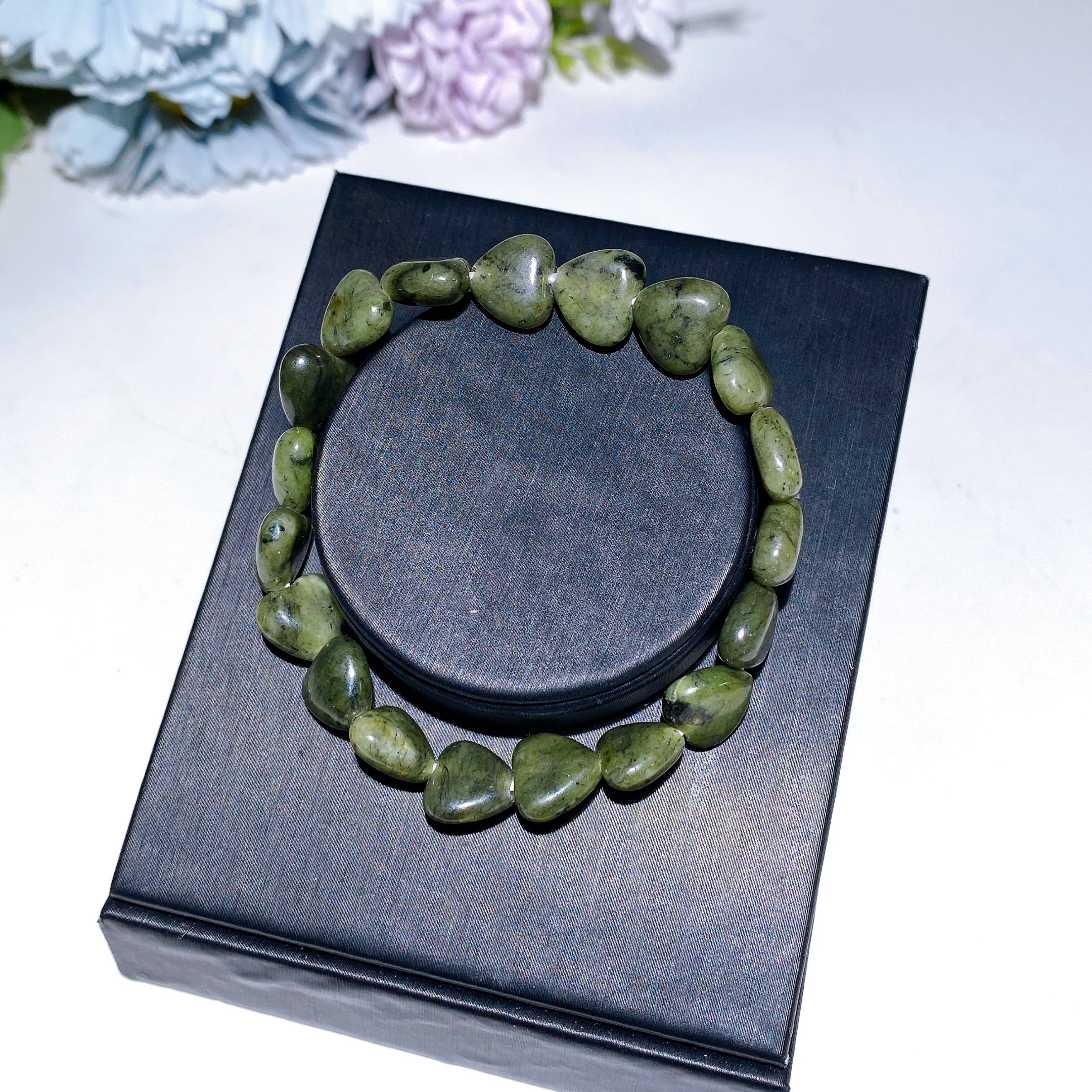 8mm Crystal Heart Bracelet for Emotional Healing & Love