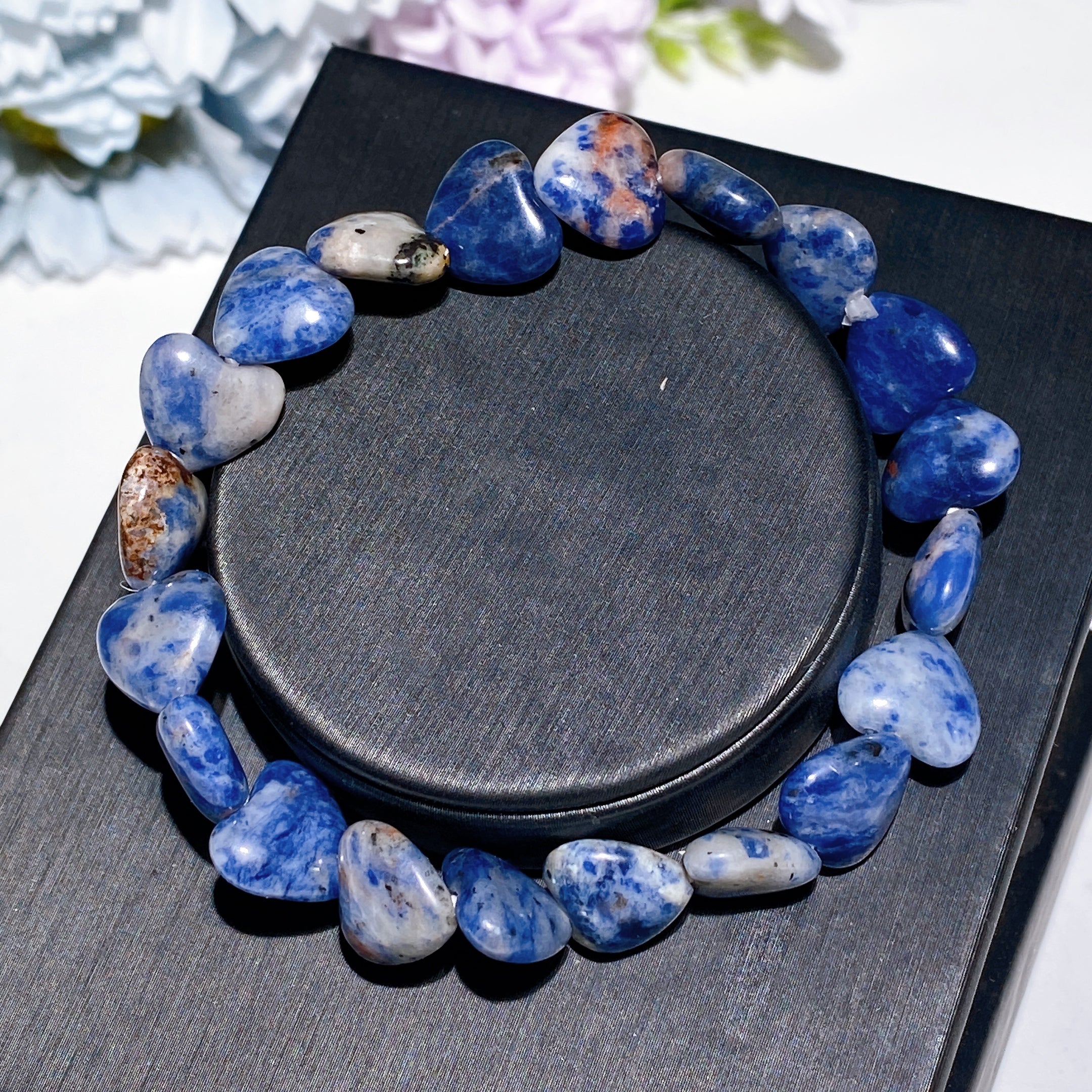 8mm Crystal Heart Bracelet for Emotional Healing & Love