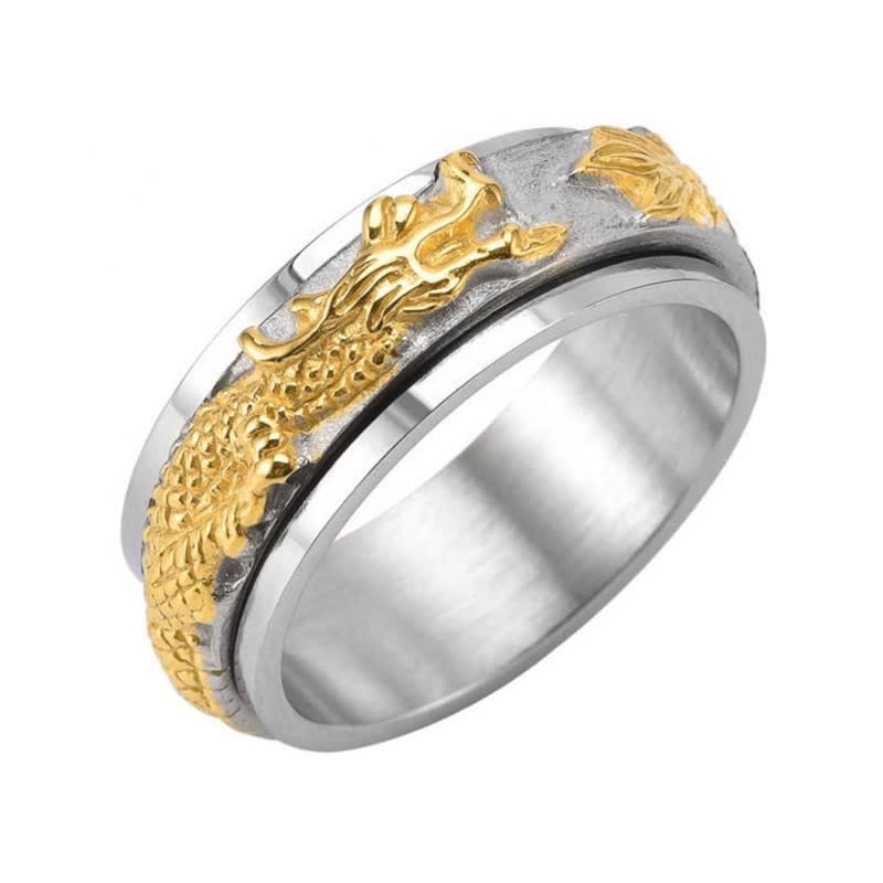 8mm Dragon Titanium Steel Stimulation Ring Unisex