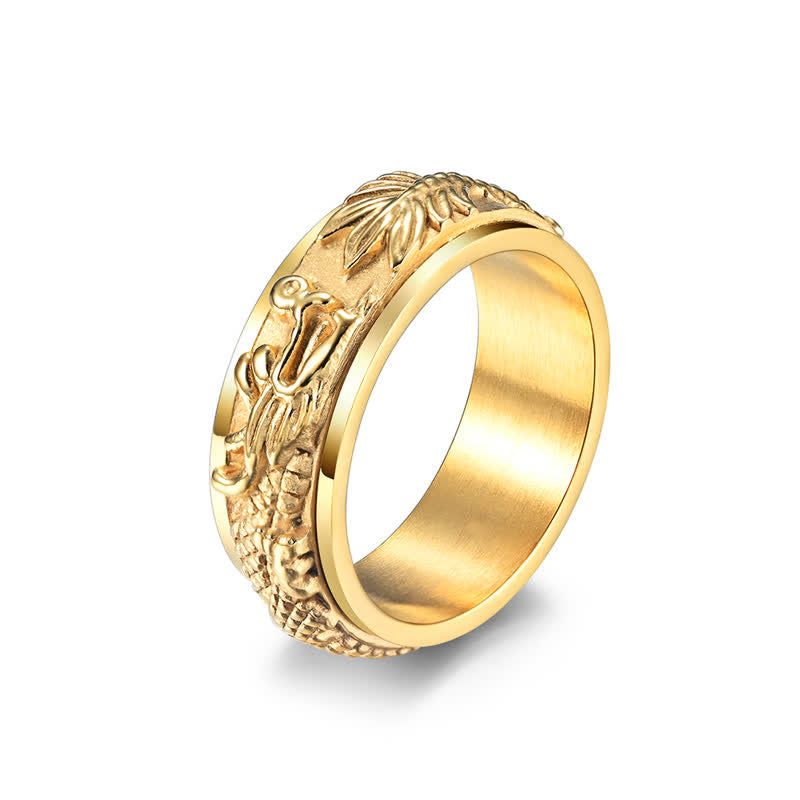 8mm Dragon Titanium Steel Stimulation Ring Unisex