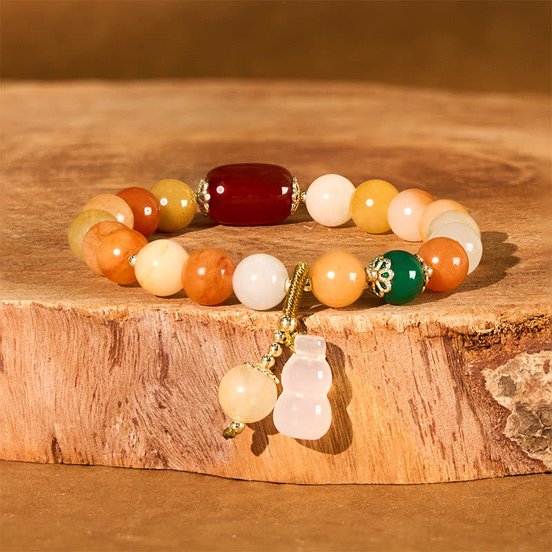 ★ゴールデントルマリン 8ミリ珠 ブレスレットB(SA) Golden Silk Jade Bracelet for Wealth | Healing Sounds