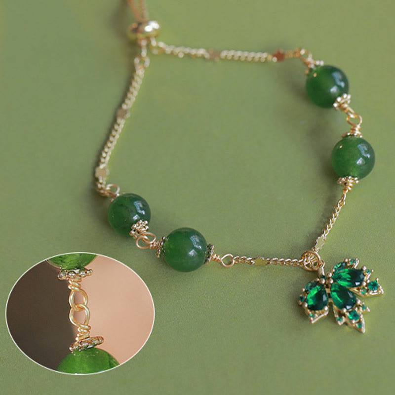 8mm Green Chalcedony Courage Strength Bracelet