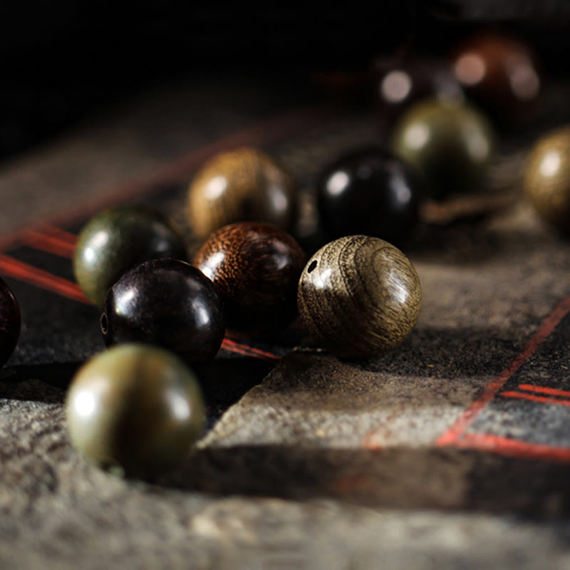 8mm Green Sandalwood Buddha Bracelet for Peace & Protection