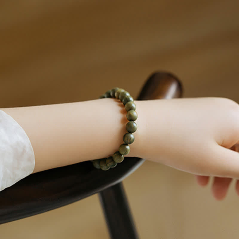 8mm Green Sandalwood Soothing Peace Bracelet