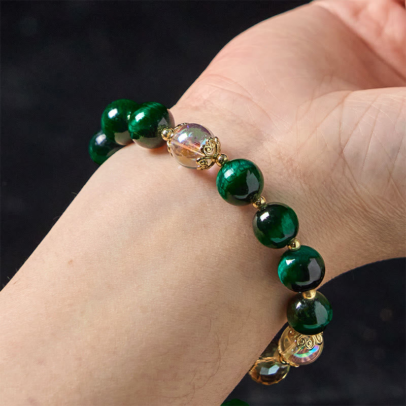 8mm Green Tiger Eye Bracelet for Women | Positive Energy