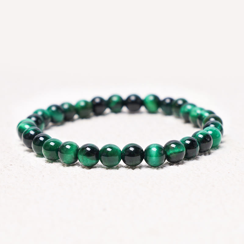 8mm Green Tiger Eye Growth Healing Bracelet