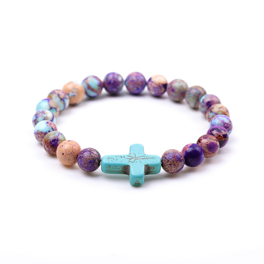 8mm Imperial Jasper Tree of Life Bracelet for Healing