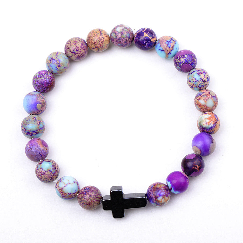 8mm Imperial Jasper Tree of Life Bracelet for Healing