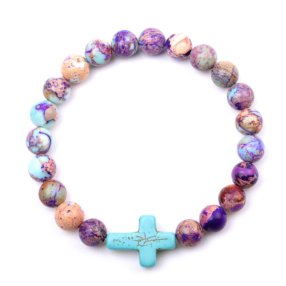 8mm Imperial Jasper Tree of Life Bracelet for Healing