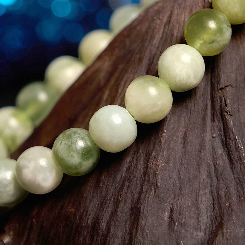 8mm Jade Abundance Bracelet for Prosperity & Luck