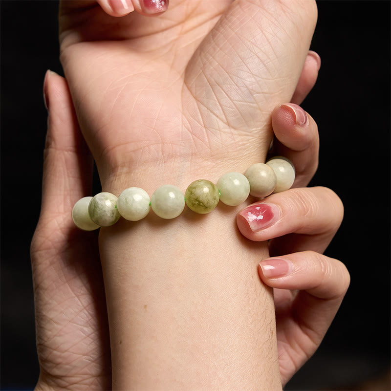8mm Jade Abundance Bracelet for Prosperity & Luck