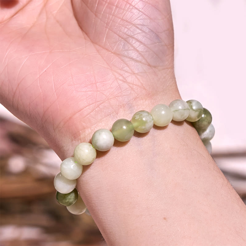 8mm Jade Abundance Bracelet for Prosperity & Luck