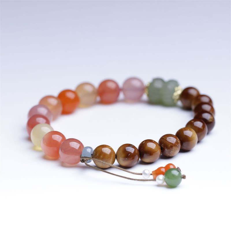 8mm Kuka Seed Yanyuan Agate Hetian Jade Protection Bracelet