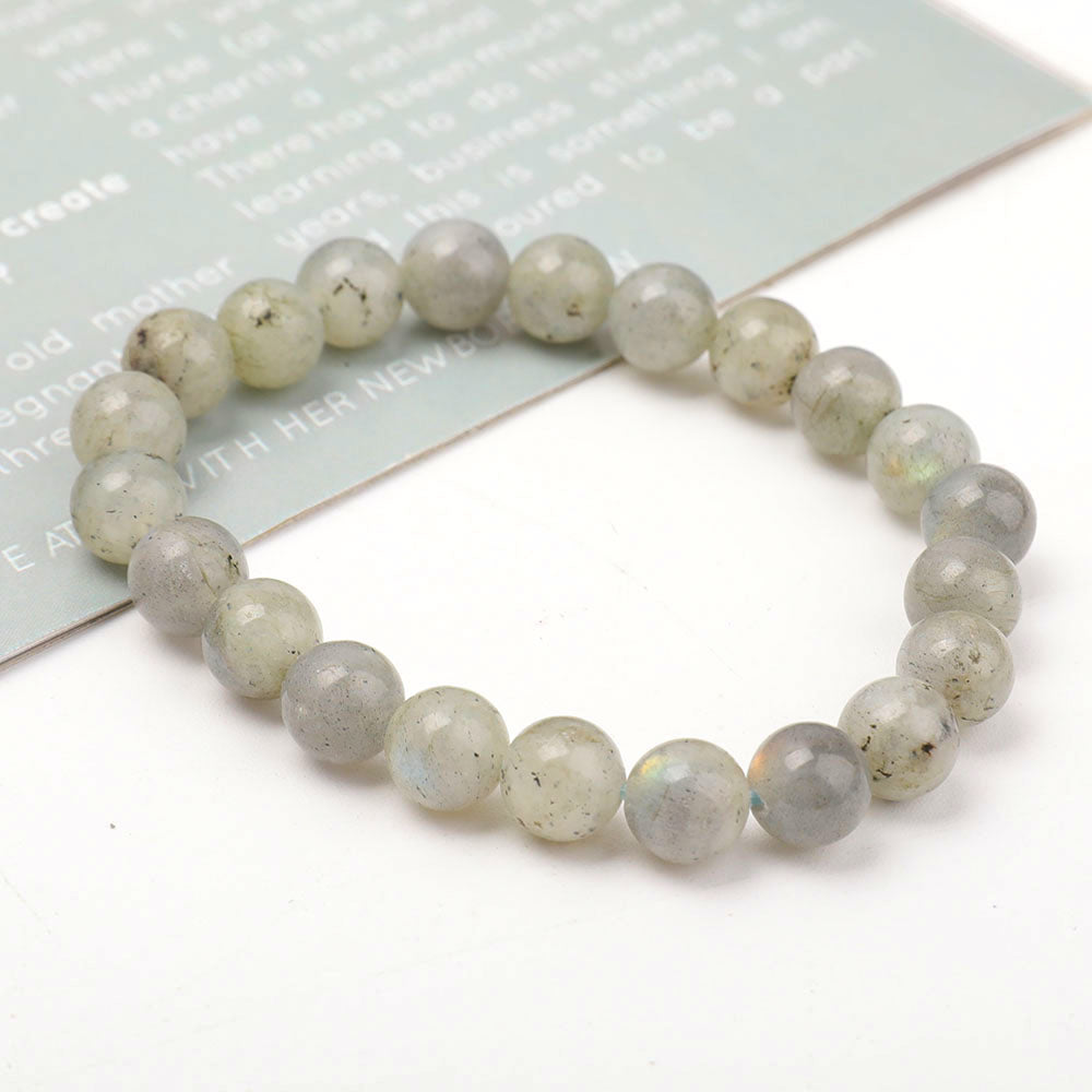 8mm Labradorite Healing Bracelet for Intuitive Energy