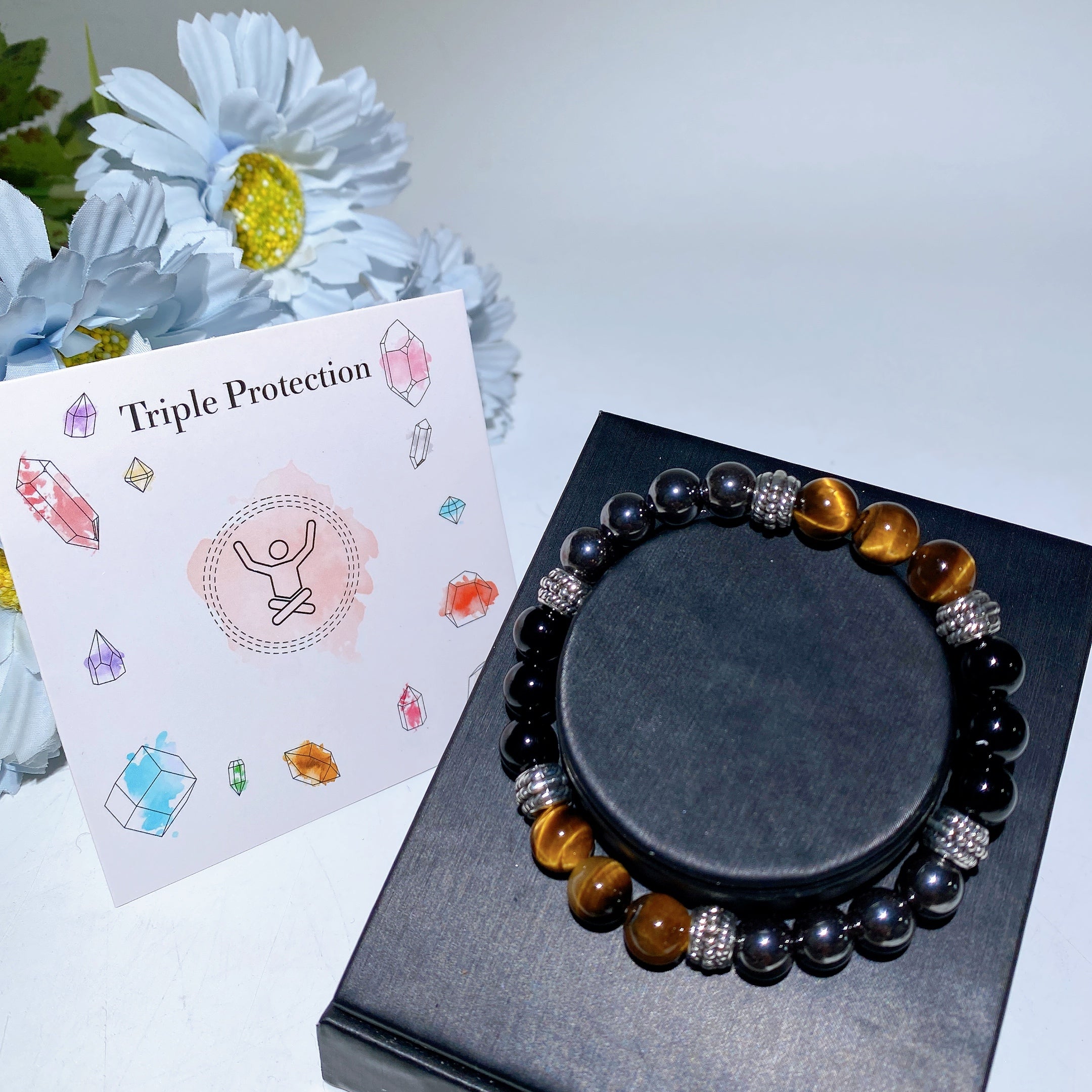 8mm Mixed Crystal Healing Spiritual Bracelet for Balance