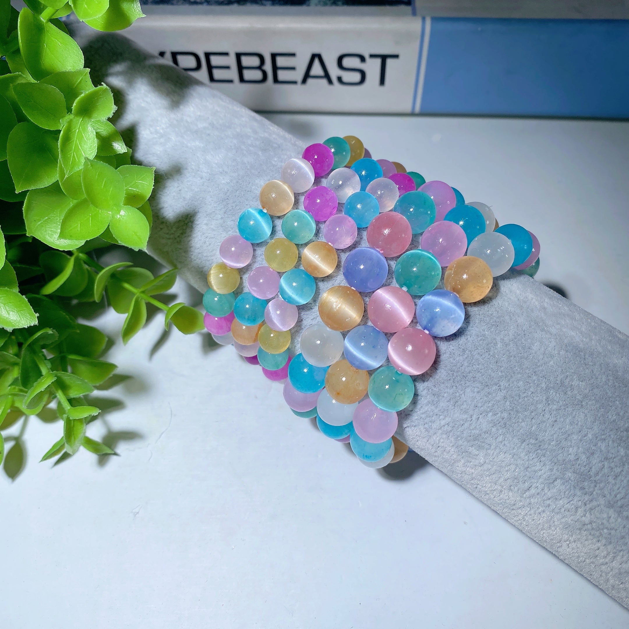 8mm Multi-Color Selenite Spiritual Healing Bracelet