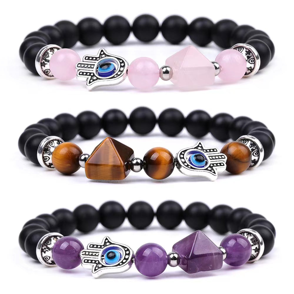 8mm Obsidian Crystal Healing Bracelet for Protection