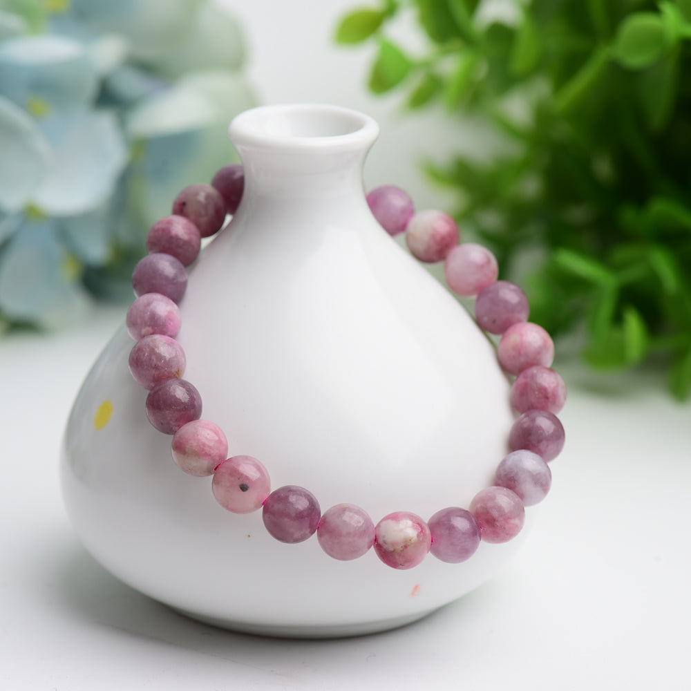 8mm Pink Tourmaline Healing Bracelet for Meditation