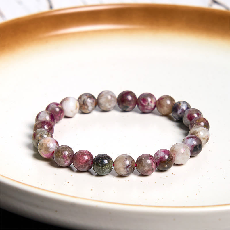 8mm Plum Blossom Tourmaline Balance Spiritual Bracelet