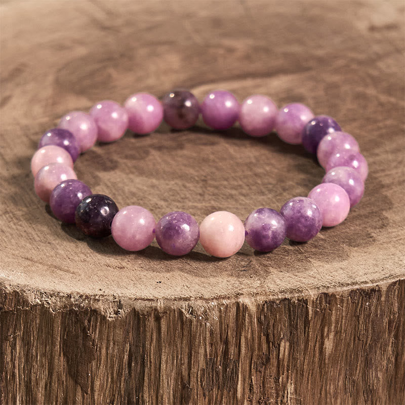 8mm Purple Mica Stone Spiritual Bracelet for Positive Energy