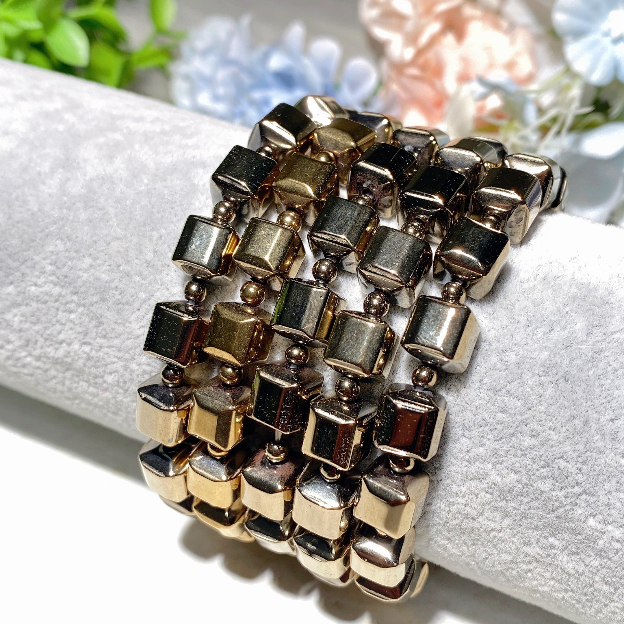 8mm Pyrite Spiritual Healing Bracelet for Protection