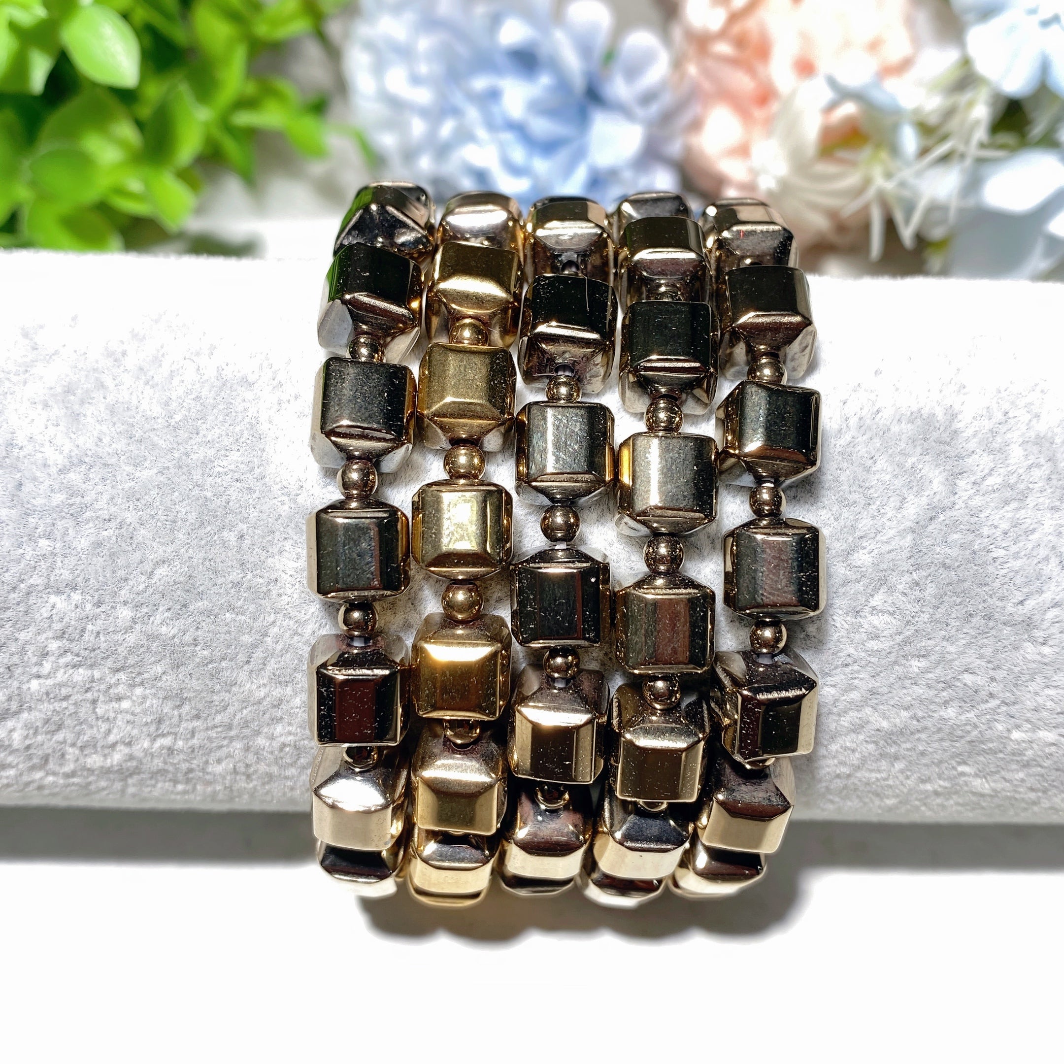 8mm Pyrite Spiritual Healing Bracelet for Protection